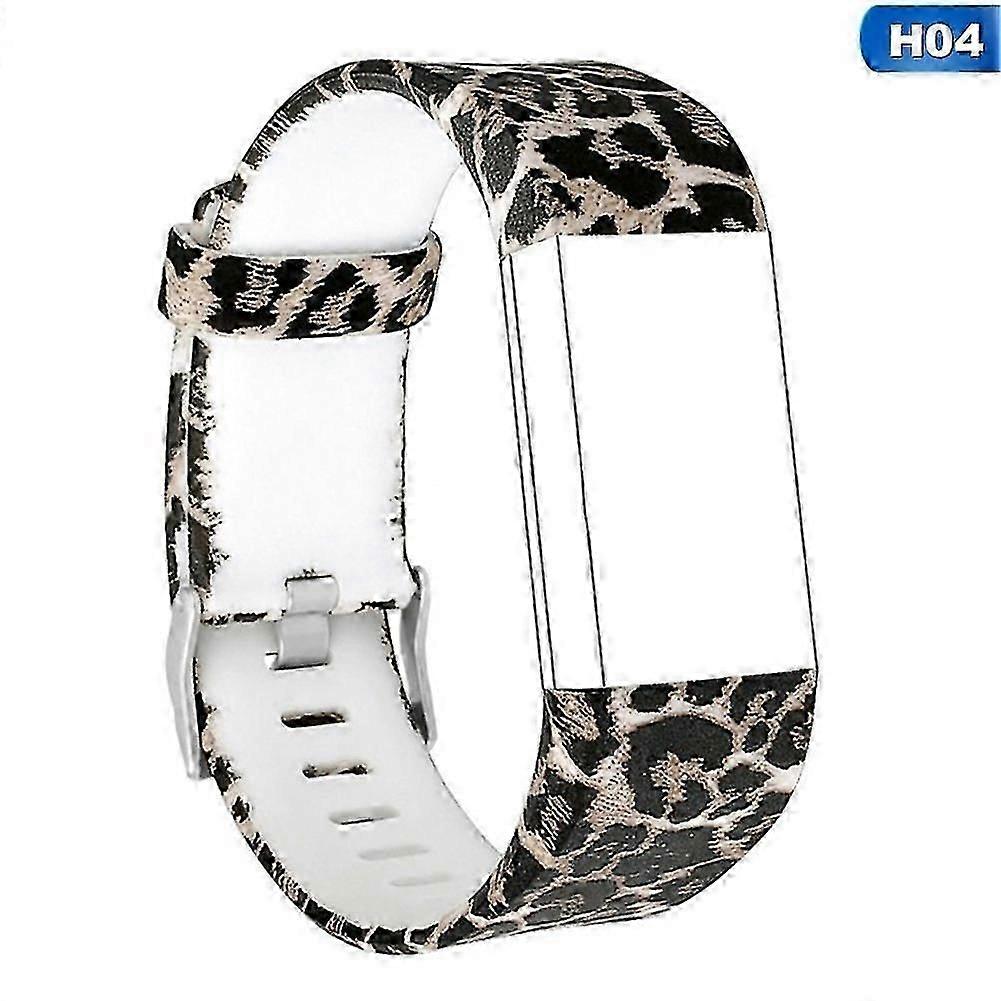 Replacement Colorful Painted Soft Silicone Watch Strap for Fitbit Charge 2 Band