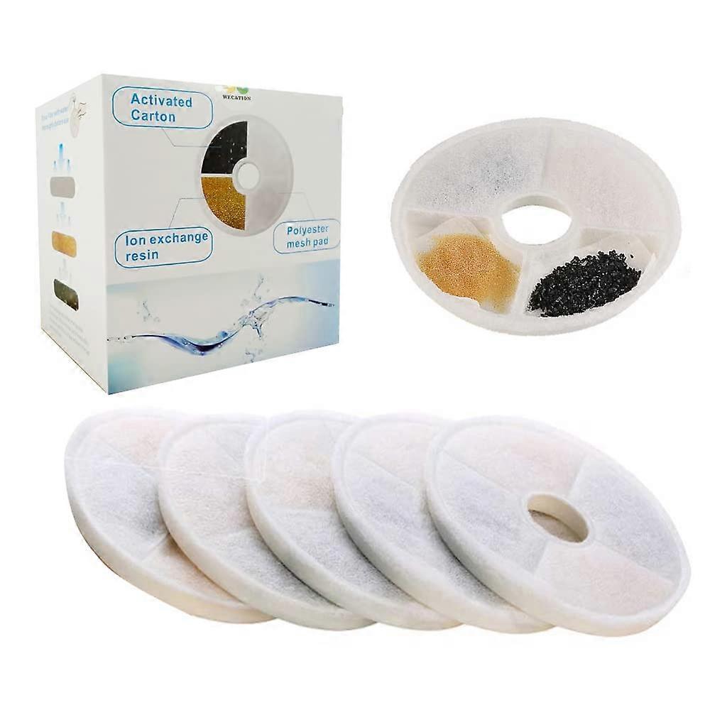 12 Pack Catit Fountain Filter, No Plastic Case, DualAction Replacement, Premium with 40% More Activated Carbons