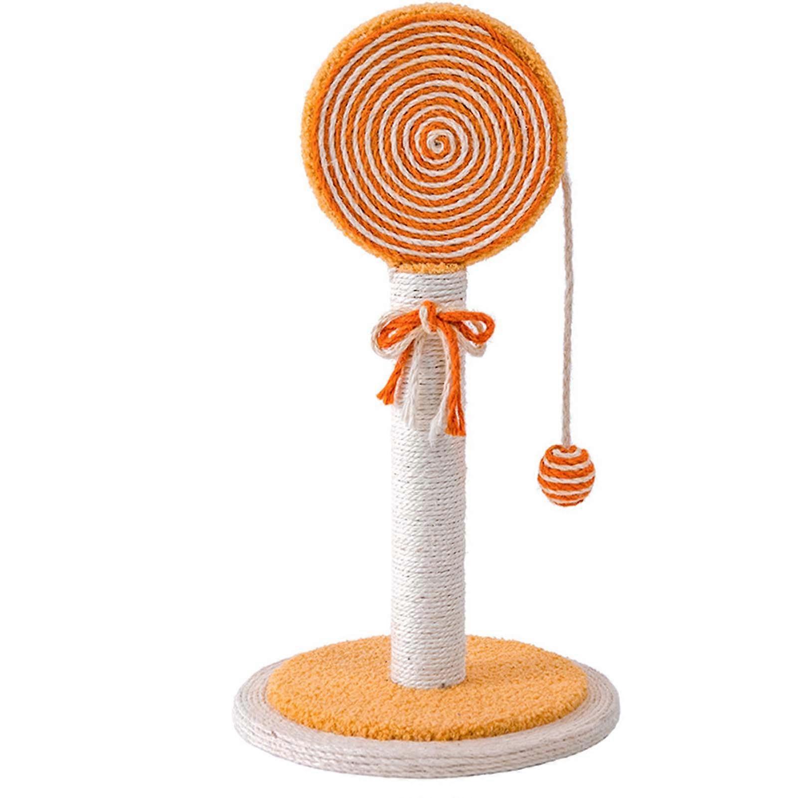 Climbing Frame Lollipop Shaped Sisal Claw Grinding Interactive Multifunctional Cat Tower for Kitten Yellow