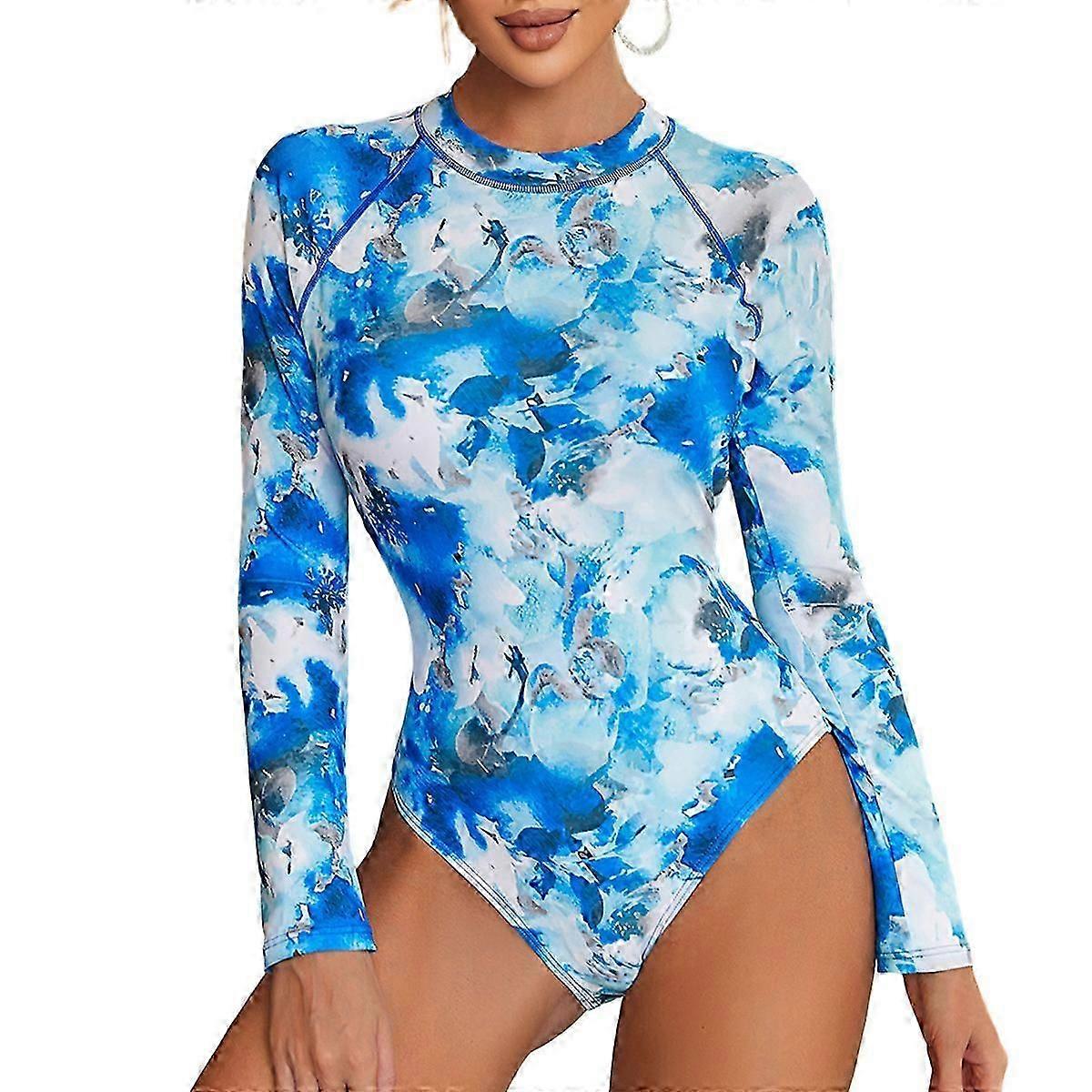 Γυναικεία Rash Guard Μακρυμάνικο Μαγιό Πουκάμισο One Piece Μαγιό Μαγιό καλά