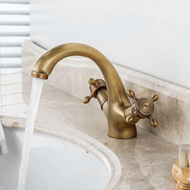 Retro Antikk Messing Badekran Servant Blandebatteri