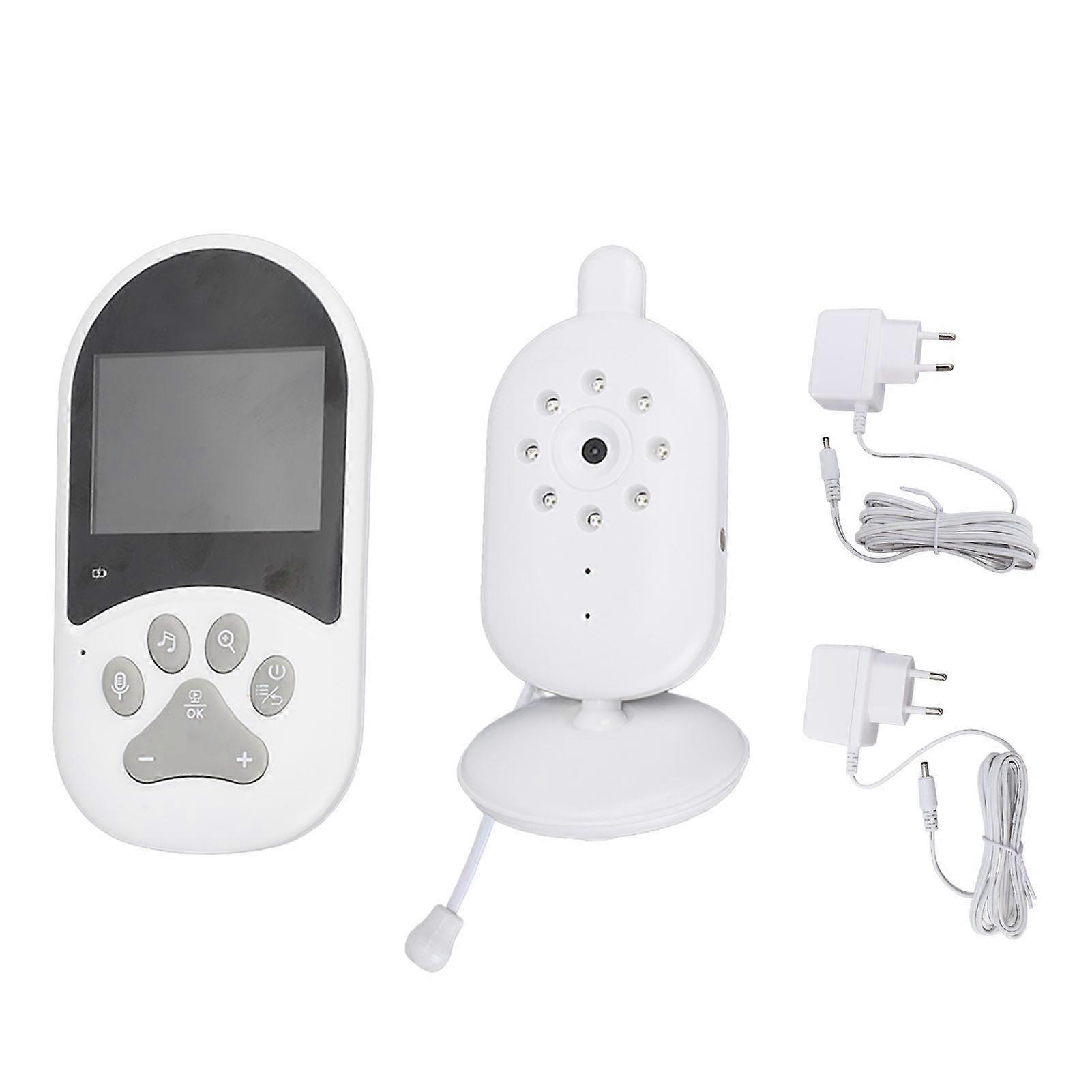 Baby Digital Camera Wireless Video with Temperature Monitor Lullaby Songs 2 Way Talk 1000mAh 100‑240V