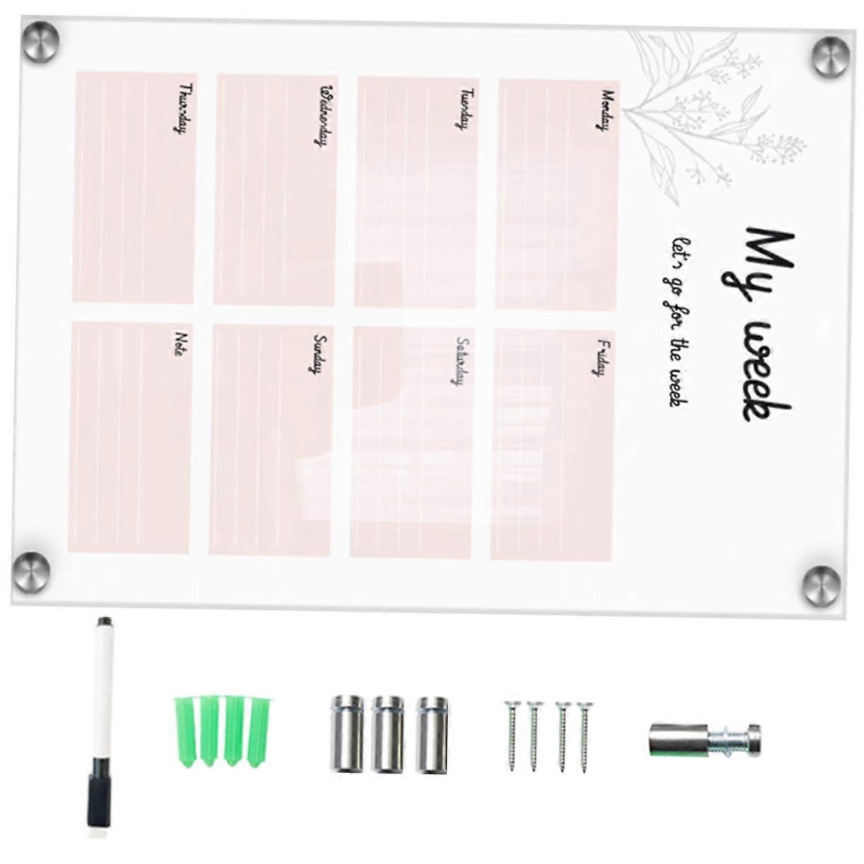 Weekly Plan Message Board Hanging Dry Erase Board Compact Blackboard