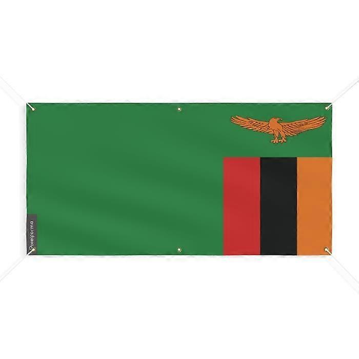 Flag Banner - Zambia - 40x80cm - Polyester - 6 Eyelets - Digital Print