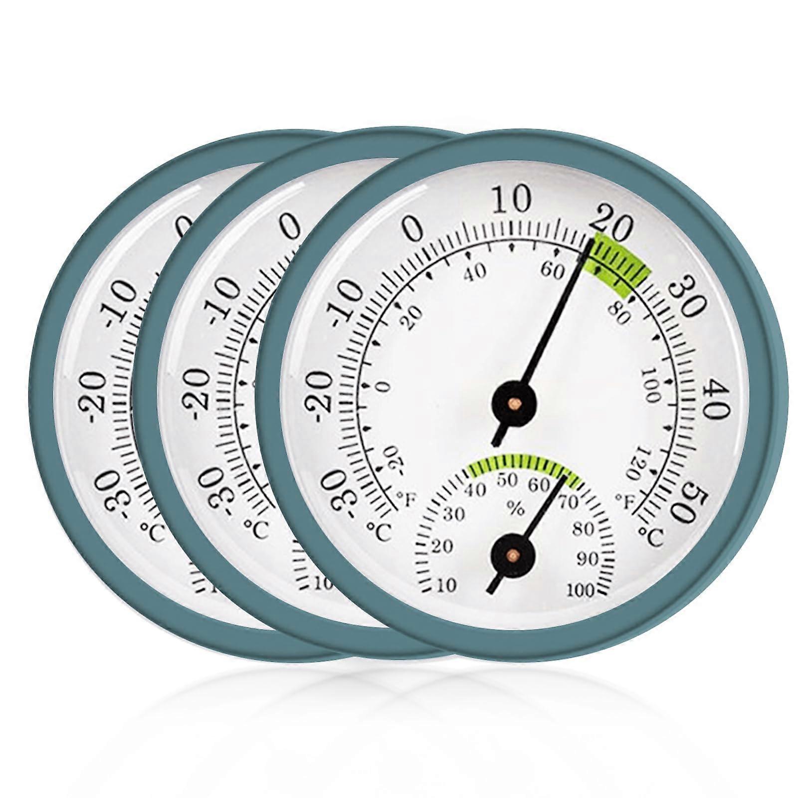 Hygrometer Thermometers Pack of 3: Accurate 2-in-1 Indoor Outdoor Thermo-Hygrometer with LCD Display