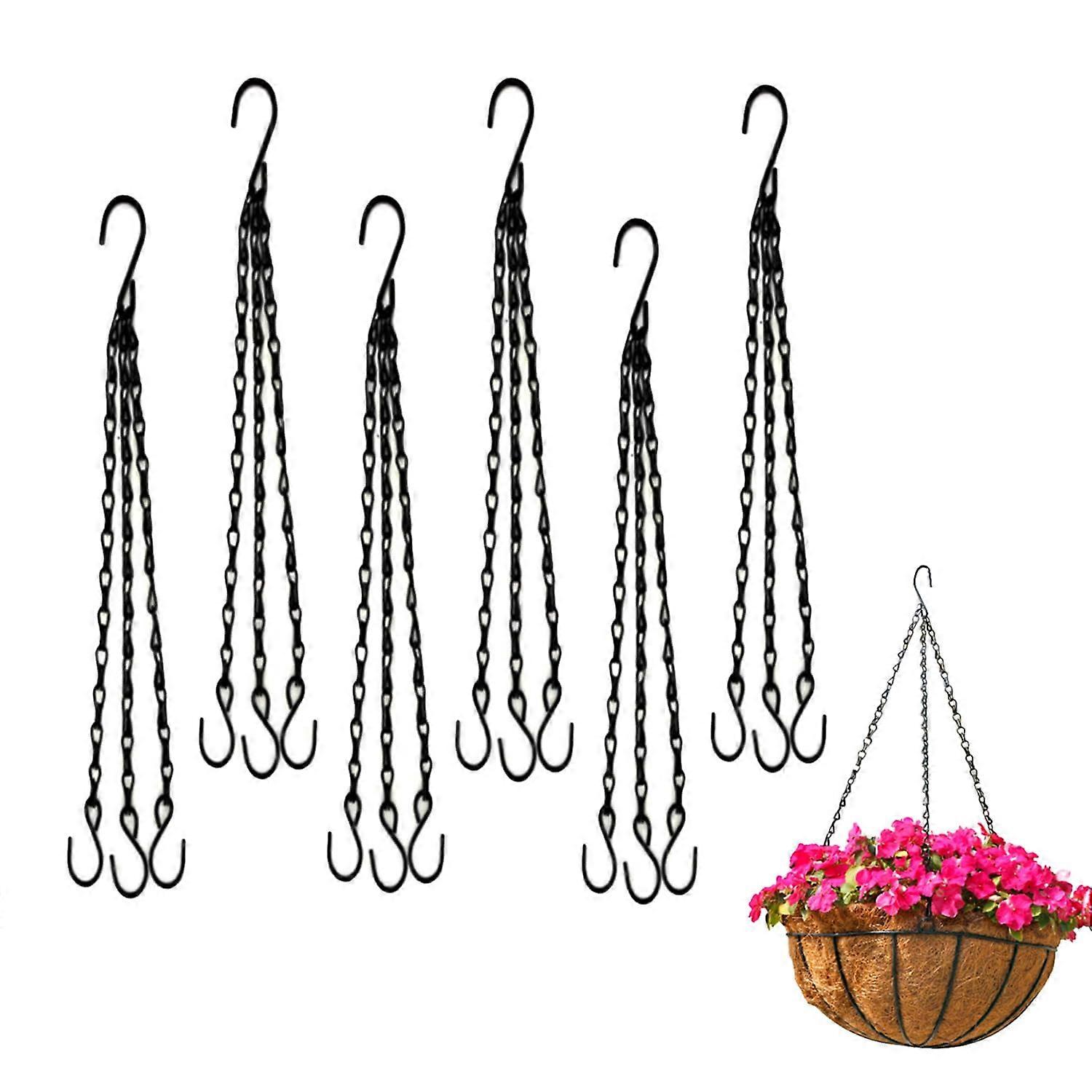 Hanging Chain Set, 6 Piece 40 cm Indoor Hanging Basket with S Hook for Bird Cages, Lanterns, and Plant Baskets
