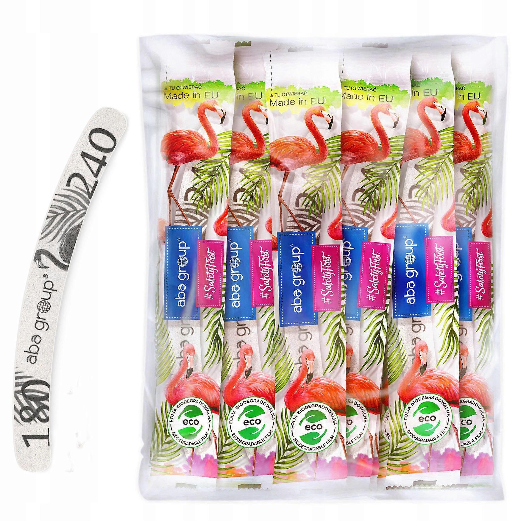 Aba Group SAFE PACKAGE Nagelfeile BANANA 180/240 SLIM - FLAMINGO, 25 Stück