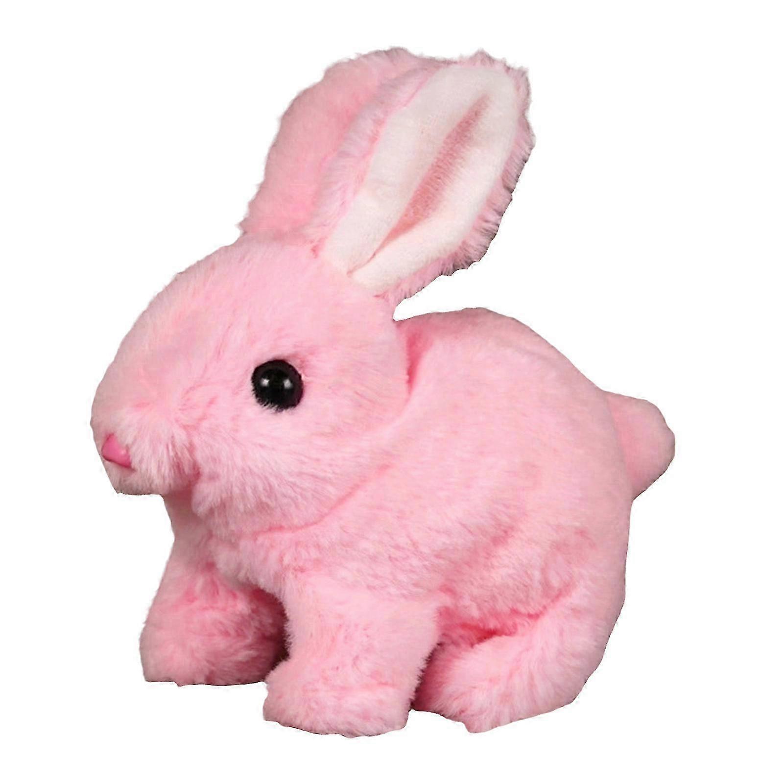 Bunby Jouet de lapin marchant parlant réaliste, robot lapin en peluche interactif de Pâques
