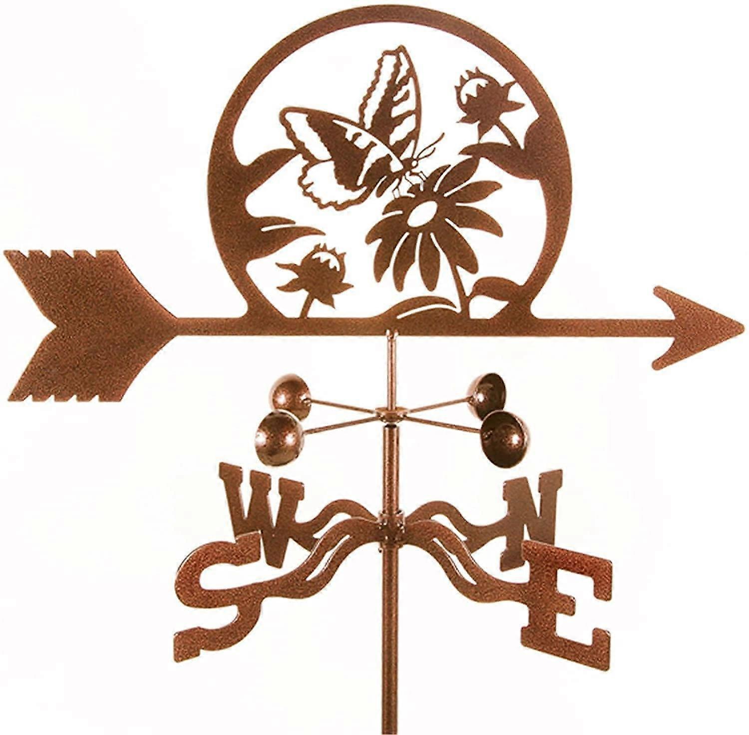 Farmhouse Weather Vane, Cast Iron Weather Vane, Roof Decor, Retro Garden Courtyard Decoration, Wind Direction Indicator