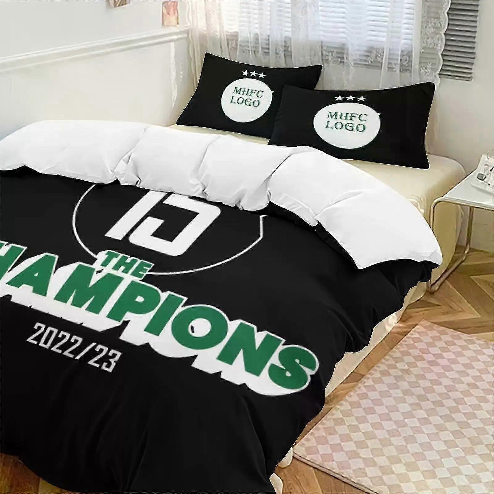 Lençóis impressos para Maccabi Haifa MHFC Conjunto de cama Capa de edredão adequada para quarto Edredom Solteiro Twin King Size Capa de colcha Texto em casa