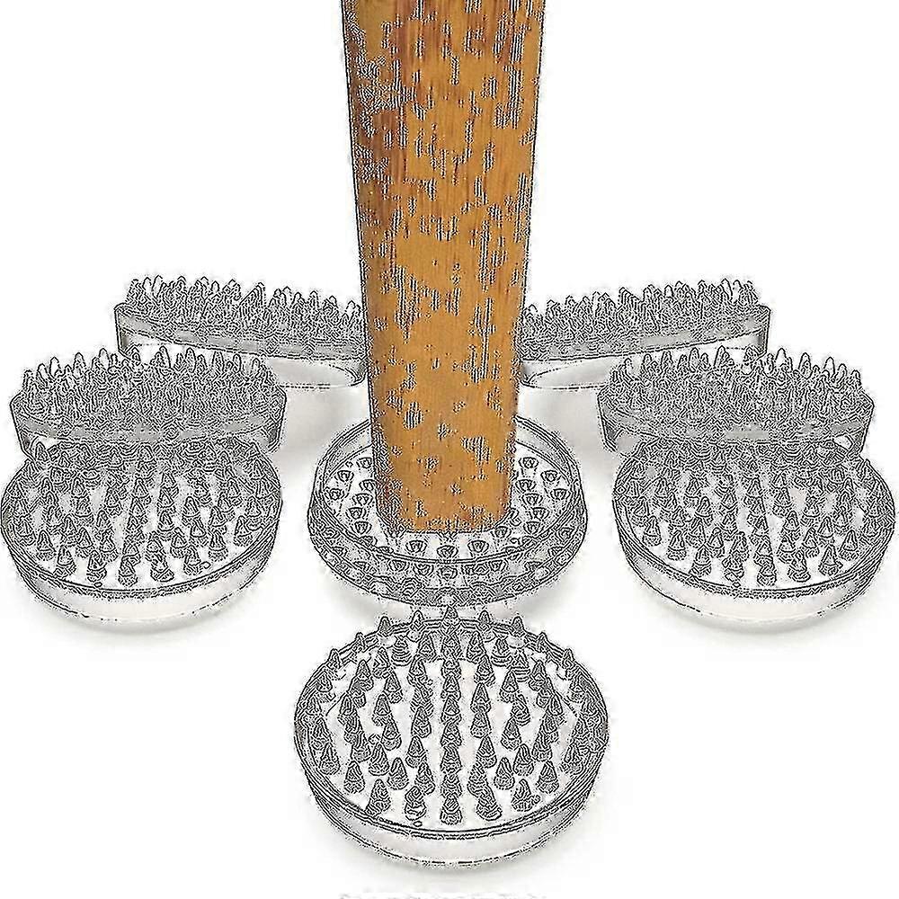 16 Packs Carpet Protector Spiked Caster Cups Plastic Caster Cups Round Comfortable Touch Caster Cup Spiked Furniture Cup