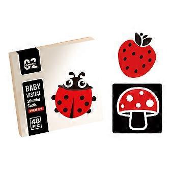 Sensorisch speelgoed Hoog contrast Baby-flashcards Sensorische kaarten Zwart-wit Babykaarten Cadeau Multicolor