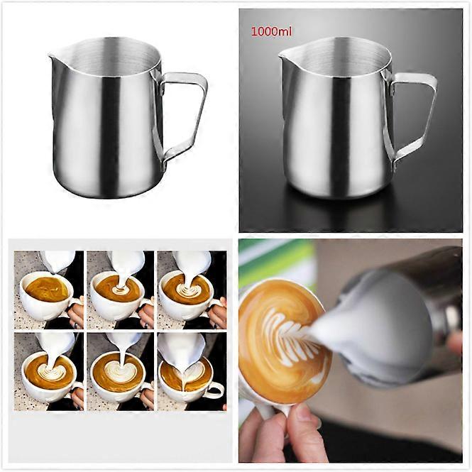Stainless Steel Portable Milk Frothing Jug for Cappuccino & Latte Art – Lightweight Design for Precise Pouring and Stylish Coffee Presentation