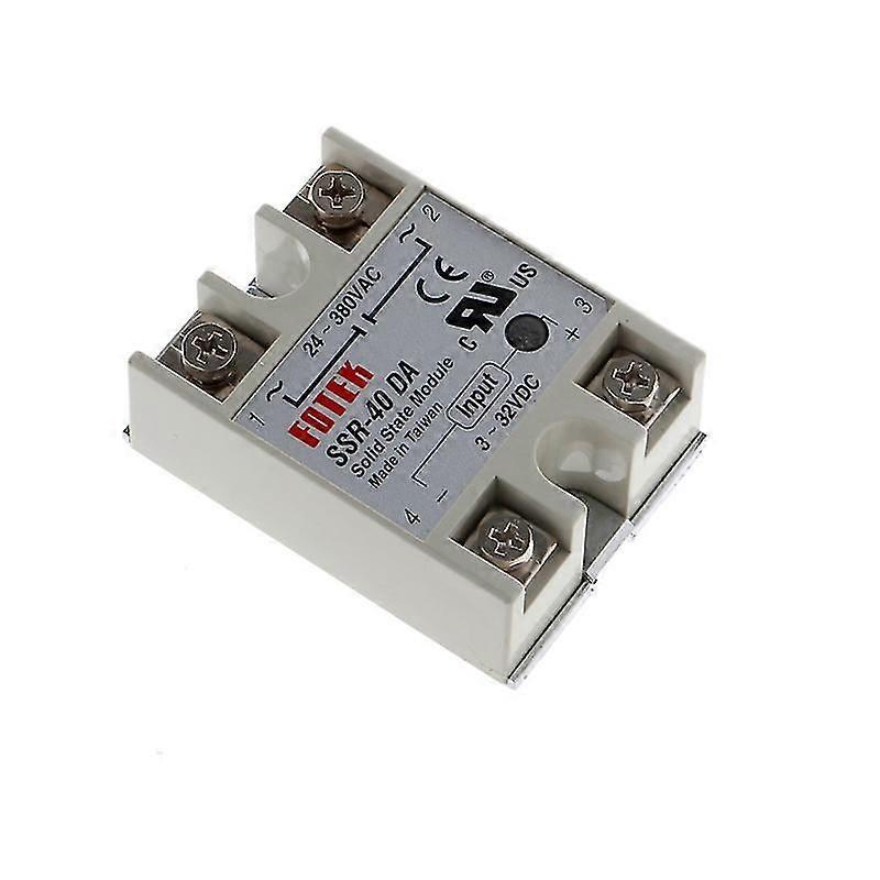24V-380V SSR-40DA 40A 3-32V DC-AC Solid State Relay Module New