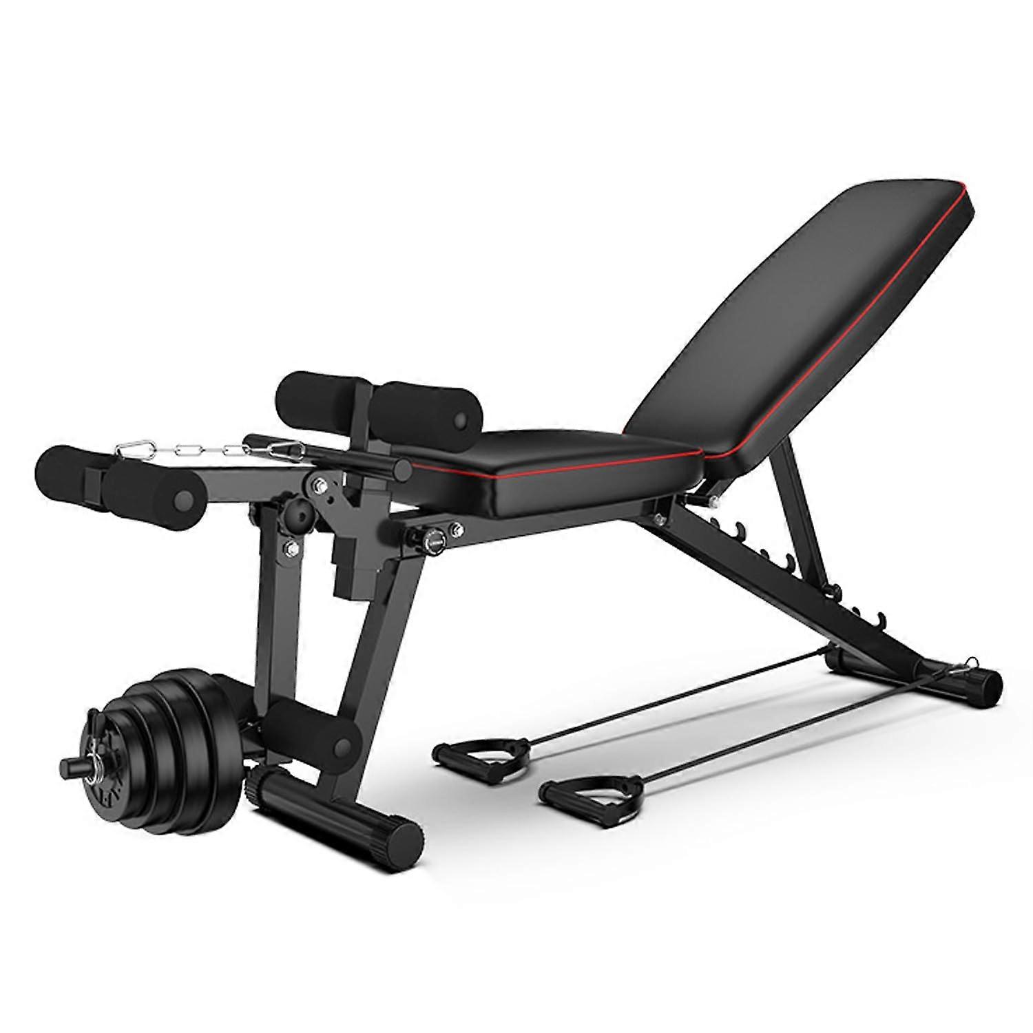 Weight Bench Training Bench with Adjustable Positions Multi Incline Bench as Abdomen Back Trainer for Home 48118111CM Black