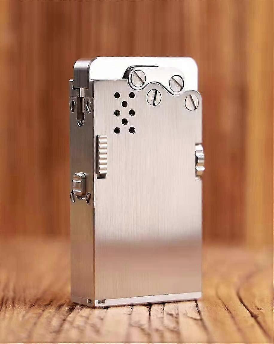 2025 WDMART-US Advanced Food Grade Stainless Steel Automatic Kerosene Lighter Oil Soft Flame Lighter Metal Open Flame Lighter, Great Collection Value