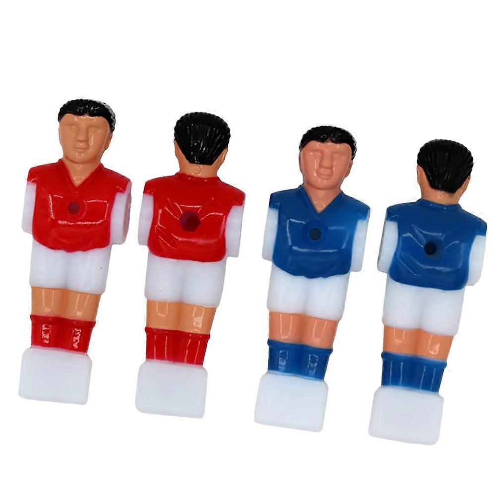 4pcs Rod Soccer Foosball Table Football Man Soccer Player Replacement Parts for 1.4M Table Football (Red + Blue)