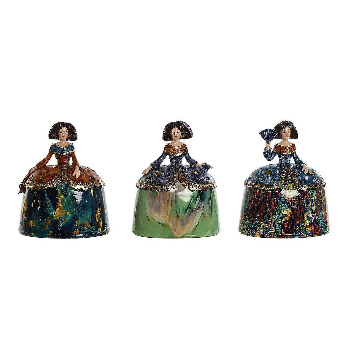 Decorative Figure Home ESPRIT Multicolour Romantic 21,5 x 15,5 x 25,5 cm (3 Units)
