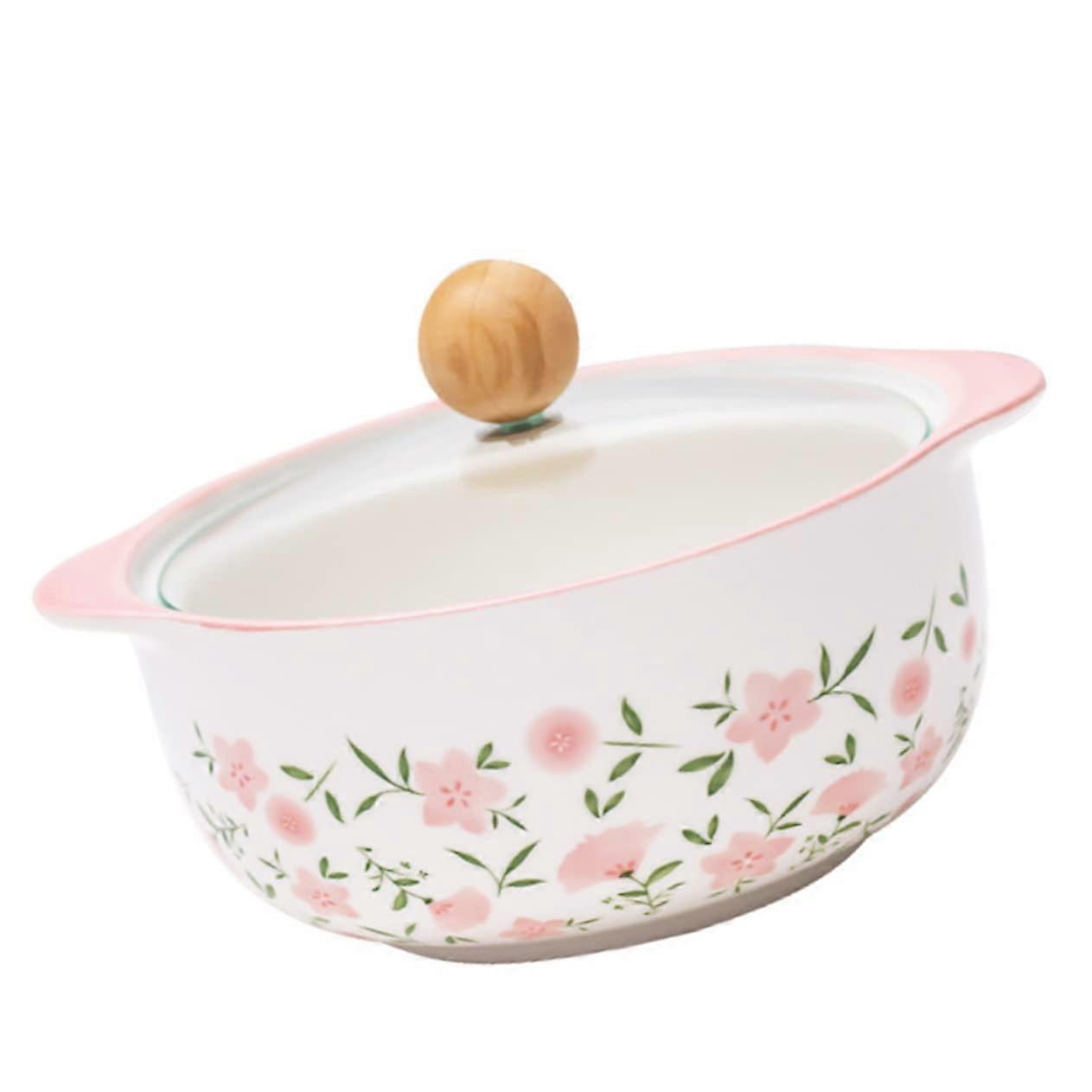 Ceramic Soup Bowls with Lids - Family and Restaurant Food Storage, Durable Kitchenware for Home Use, 2-Quart Capacity