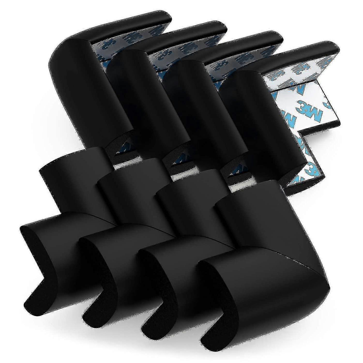 Baby Safety Table Corner Protector - Pre-attached Cushioned Sharp Corner Pads to Prevent Head  Knee Injuries, Set of 8 Pieces for Enhance