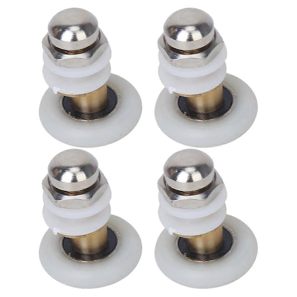 Bathroom Door Rollers Small Round Arc Replacement 4Pcs for Shower Door
