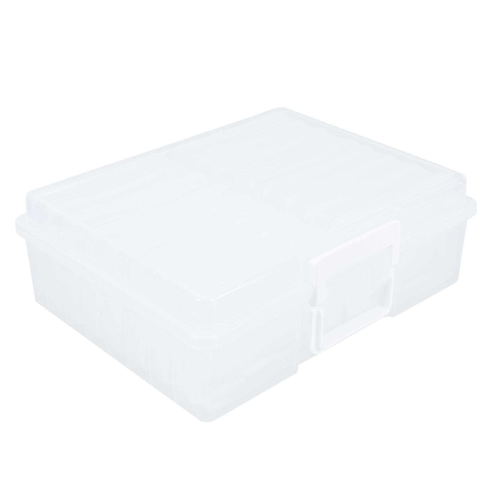 Multifunctional Photo Box Photo Storage Case Craft Supplies 17x12cm Rectangular 1Set