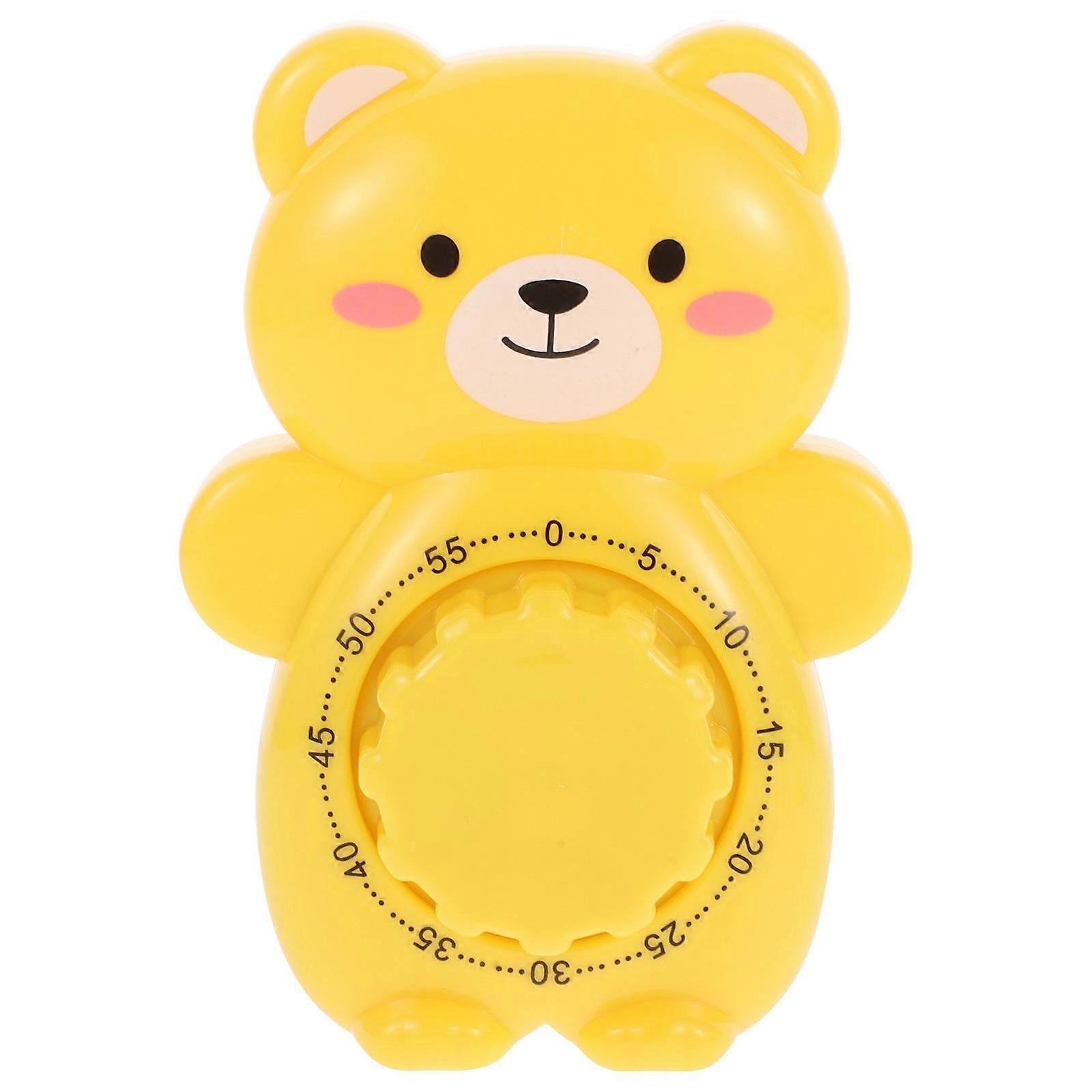Animal Shaped Kitchen Timer Adorable Bear Shape Manual Timer For Baking Cooking 1Set