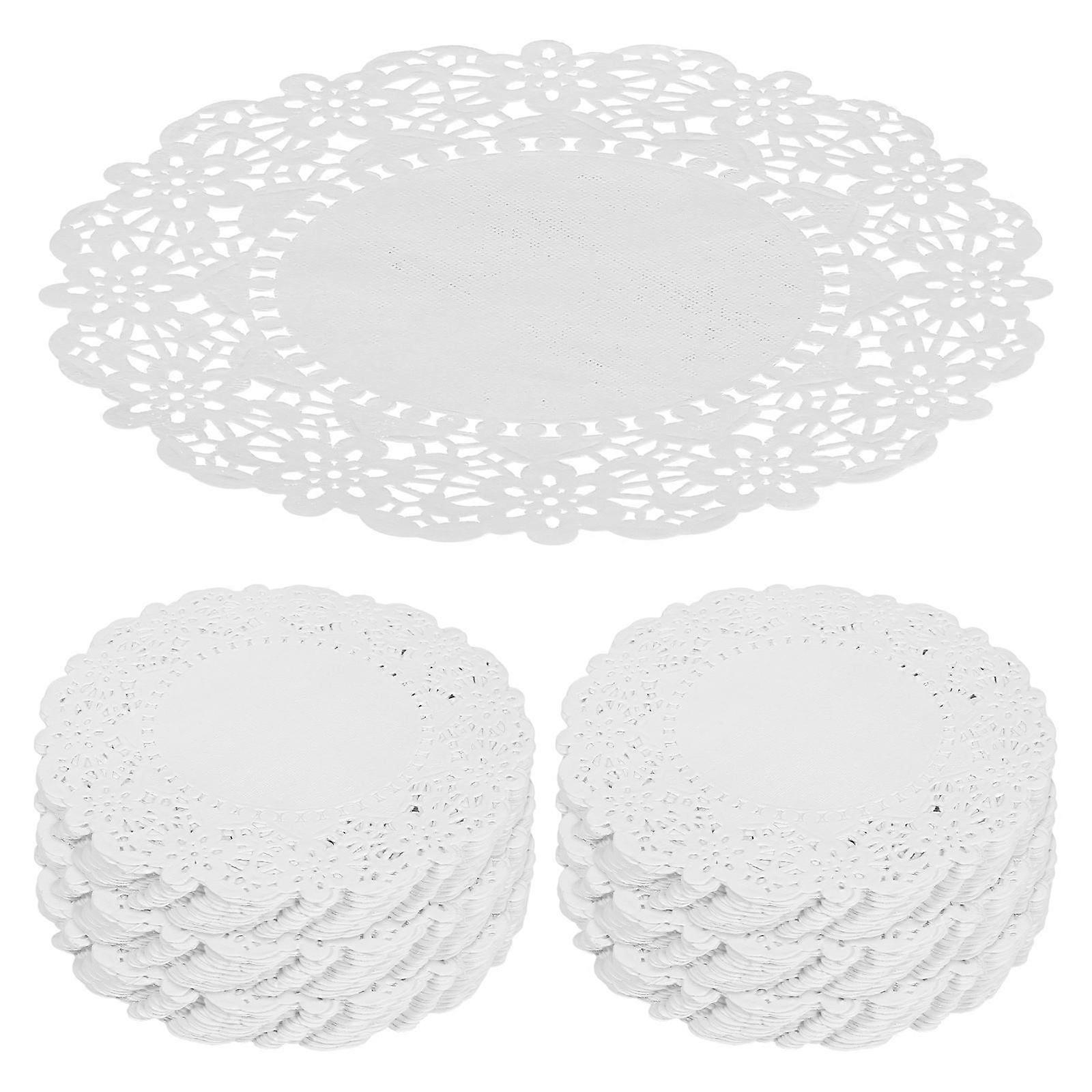Doilies Χαρτί Doilies Για Ψήσιμο Τροφίμων Τηγάνισμα Μίας Χρήσης Στρογγυλό Λευκό 140Pcs