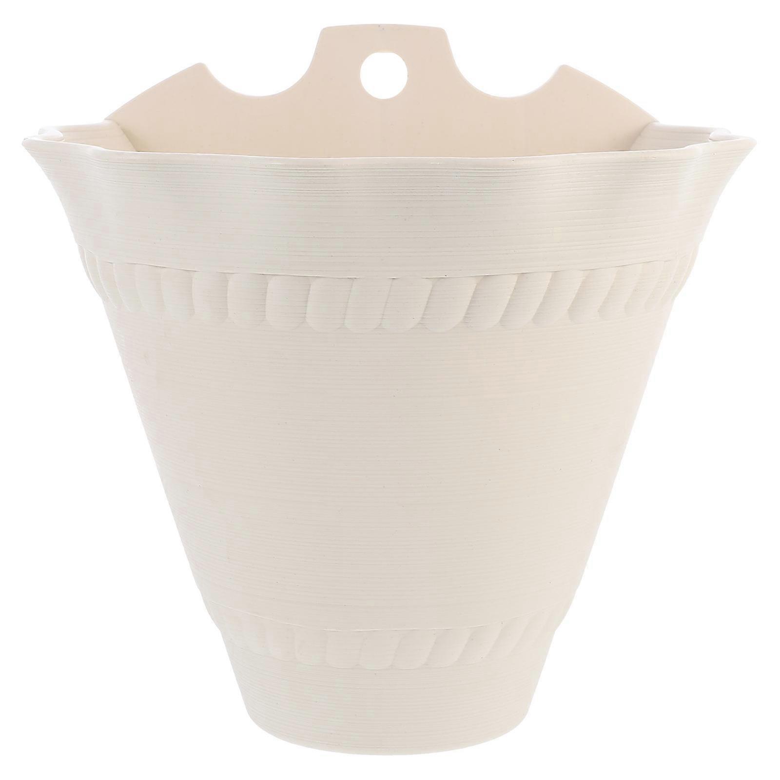 Hanging Flower Pot Decorative Container Indoor Wall Planter White 20x20cm Space-saving 1Pack