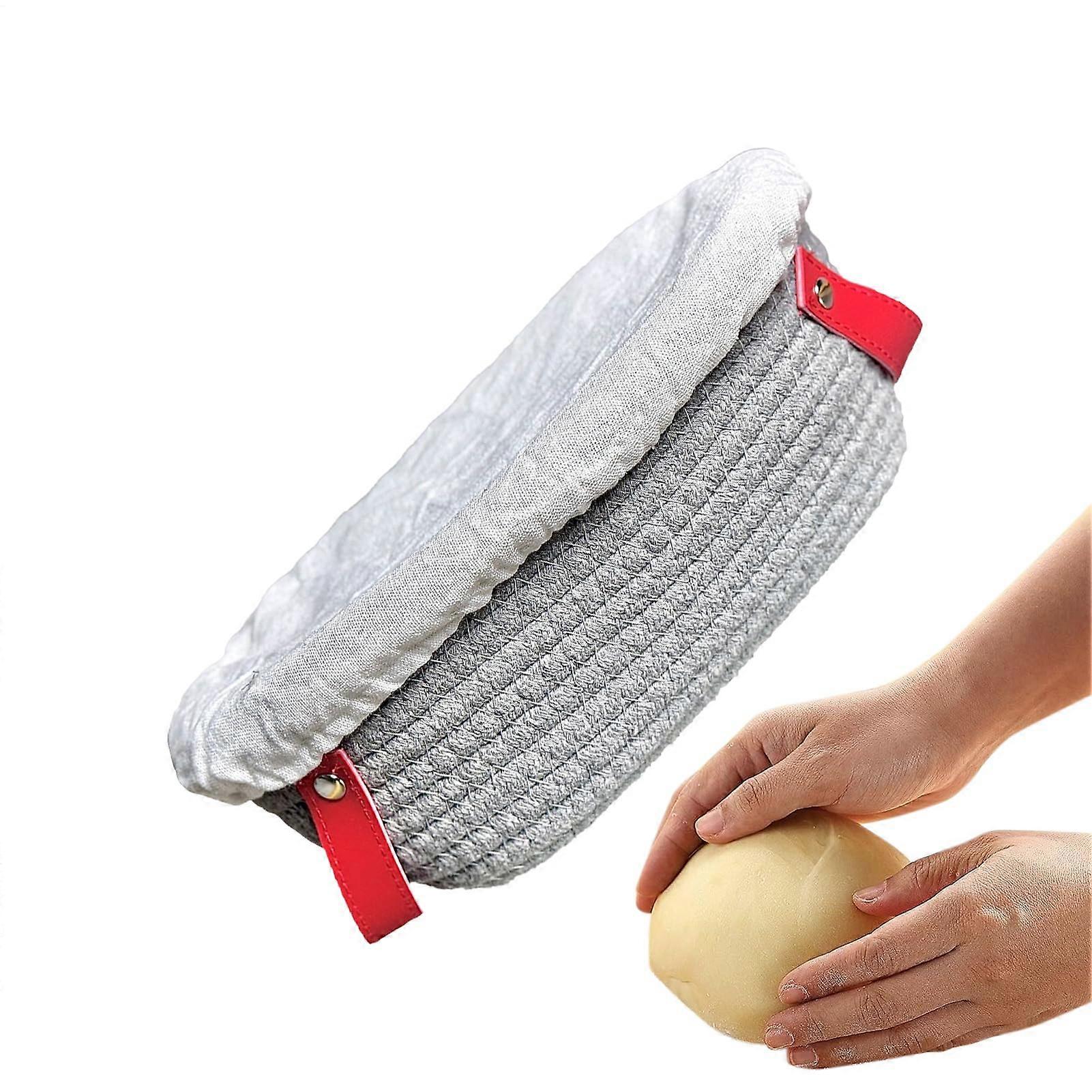 Brot Gärkorb  Brotschssel Mit Innenfutter, Reusable cotton basket with hemp rope for bread baking and dough fermentation in the kitchen