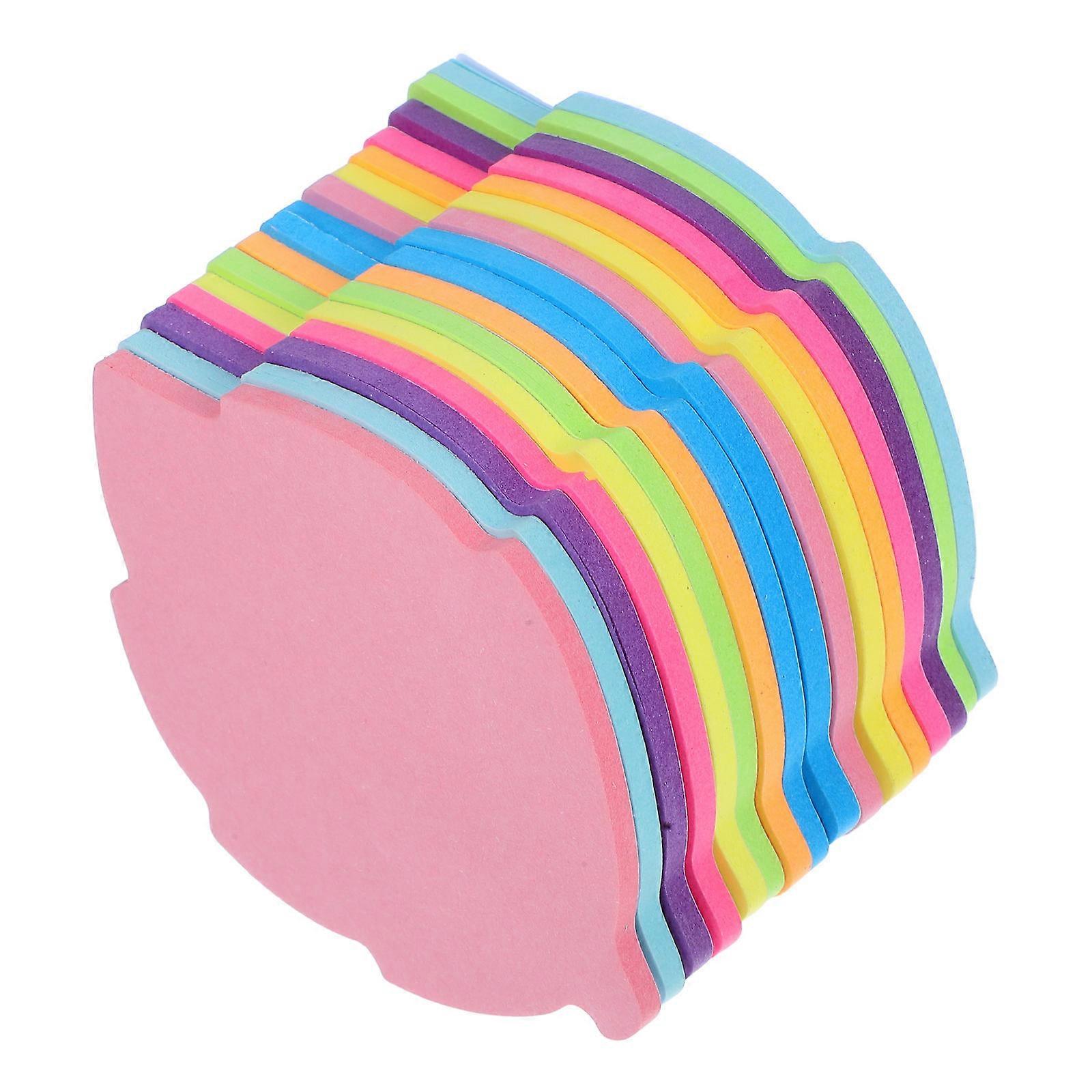 Adhesive Memo Pads Leaves Shape Self Taking Diy Decorations Assorted Color 16Pcs
