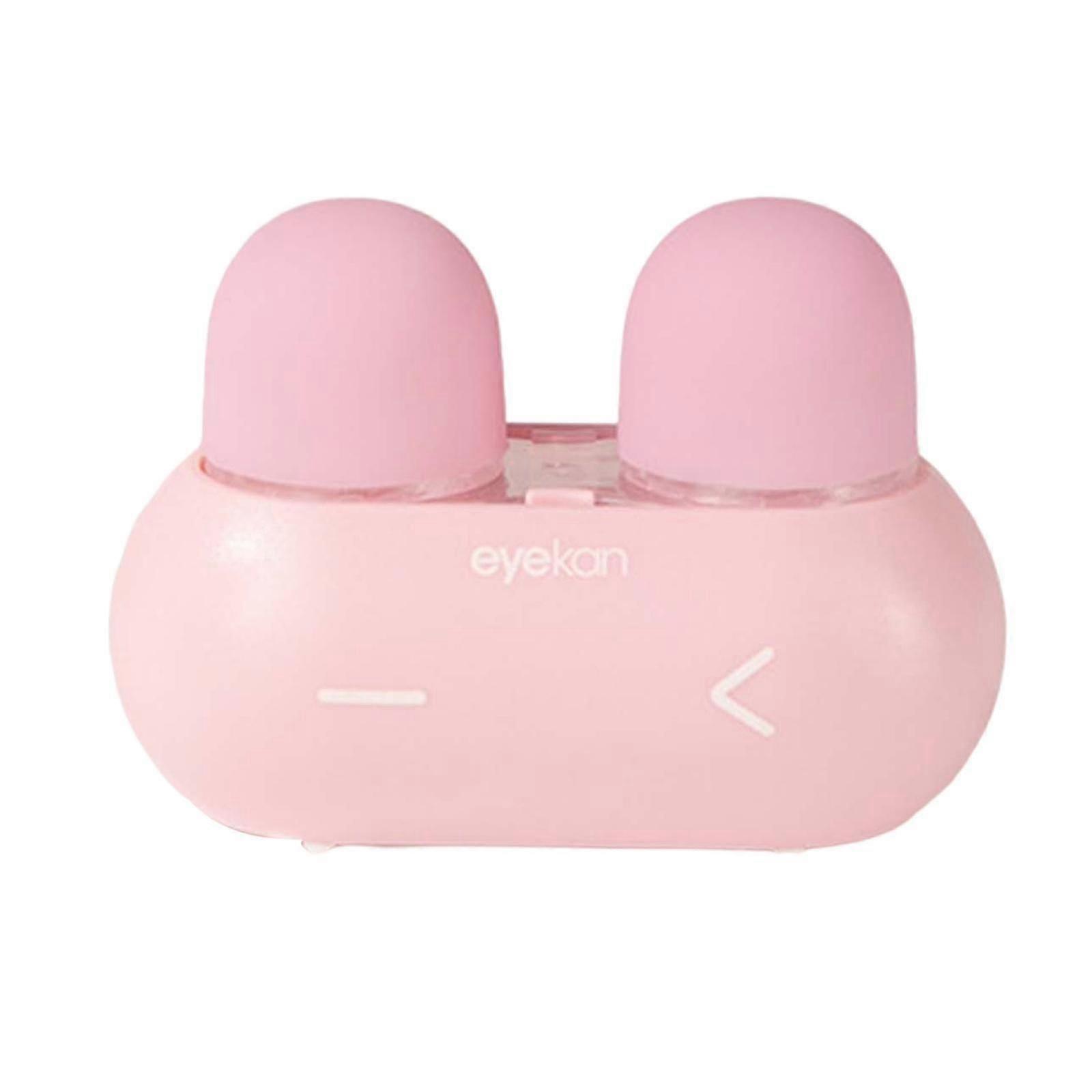 Portable Ultrasonic Contact Lens Cleaner Machine Storage Case 3 Min Pink