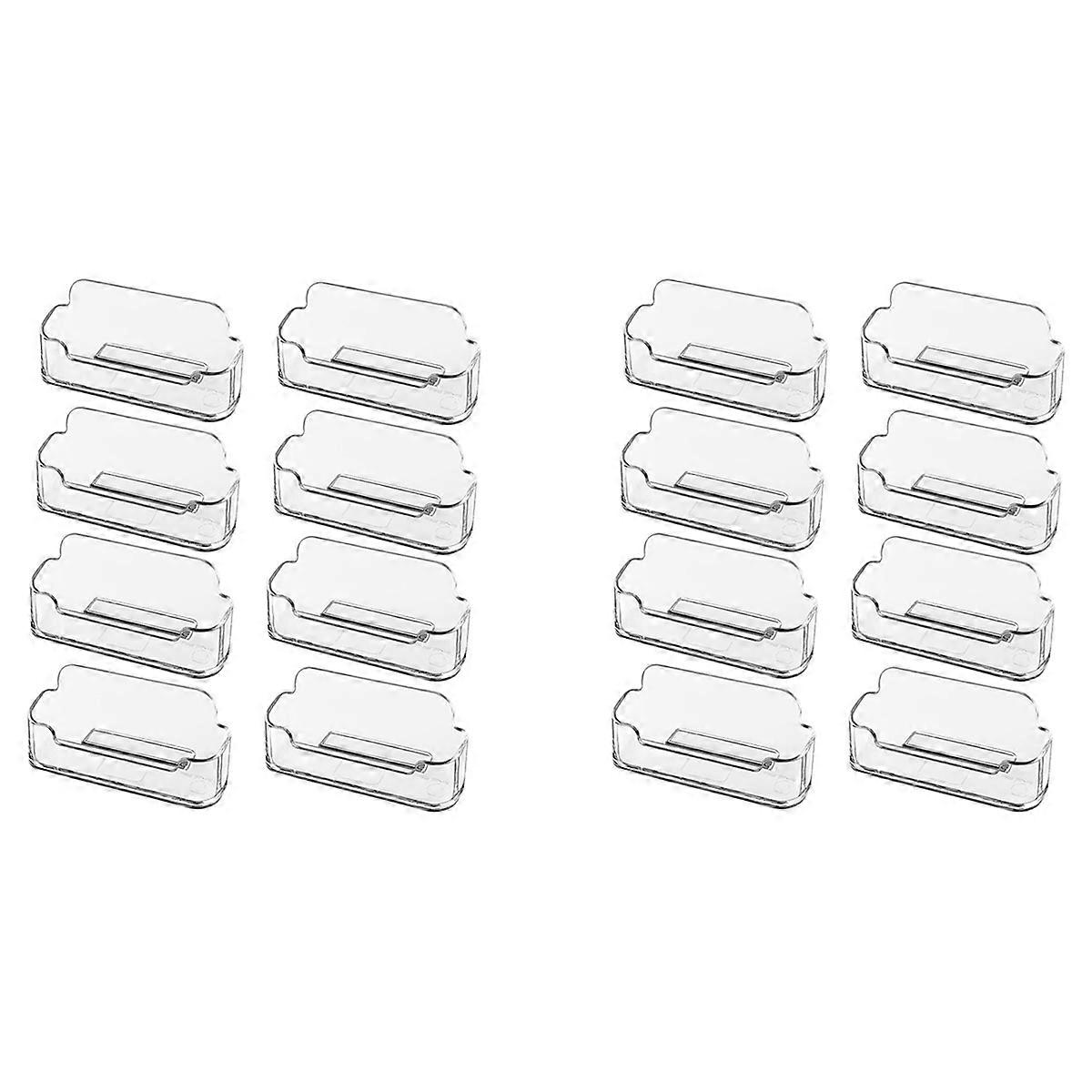 16 Pack Business Card Holder for Desk,Acrylic Clear Business Card Holder Stand,Business Card Display
