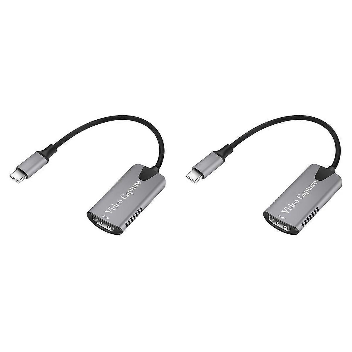 2X 4K1080P 60Hz Video Capture Card -Compatible to Type C Video Capture Card for Game Camera Recordin