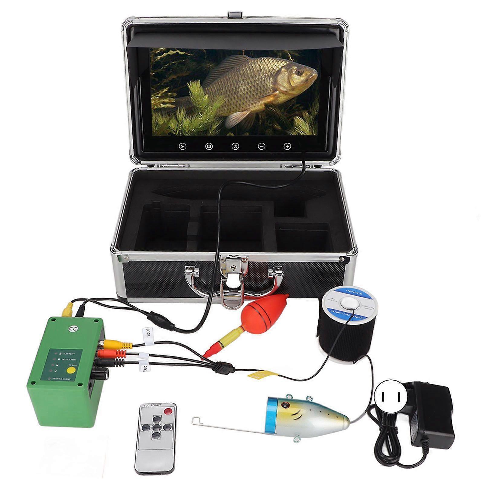 Caméra de pêche sous-marine portable avec écran LCD 10,1 pouces, étanche, HD 1000TVL, prise US 100-240 V