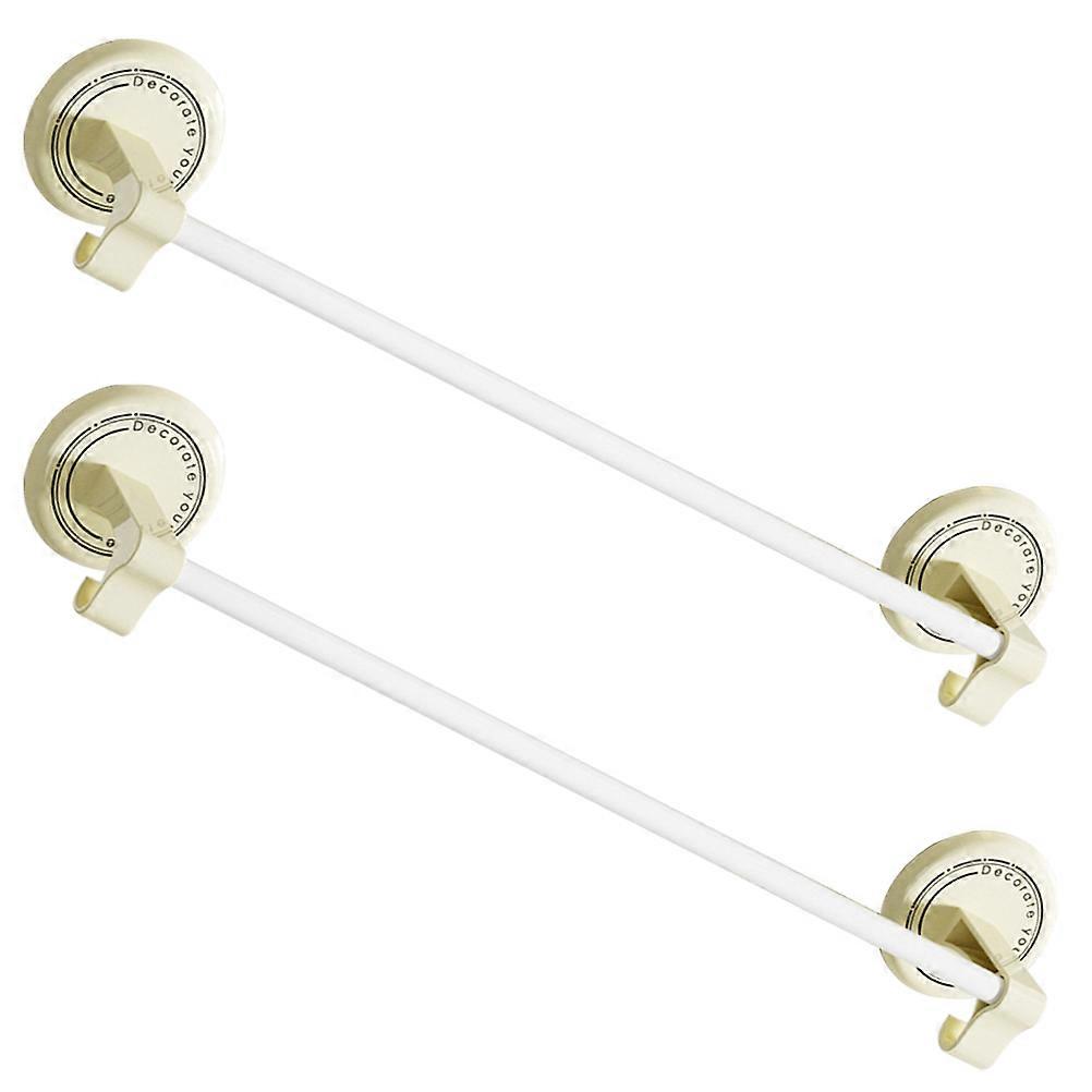 Hand Towel Rack Bathroom Accessories Punch Free Towel Hanger Minimalist Style Iron Tube 50x7.5cm Keeping Towels Clean 2Pack