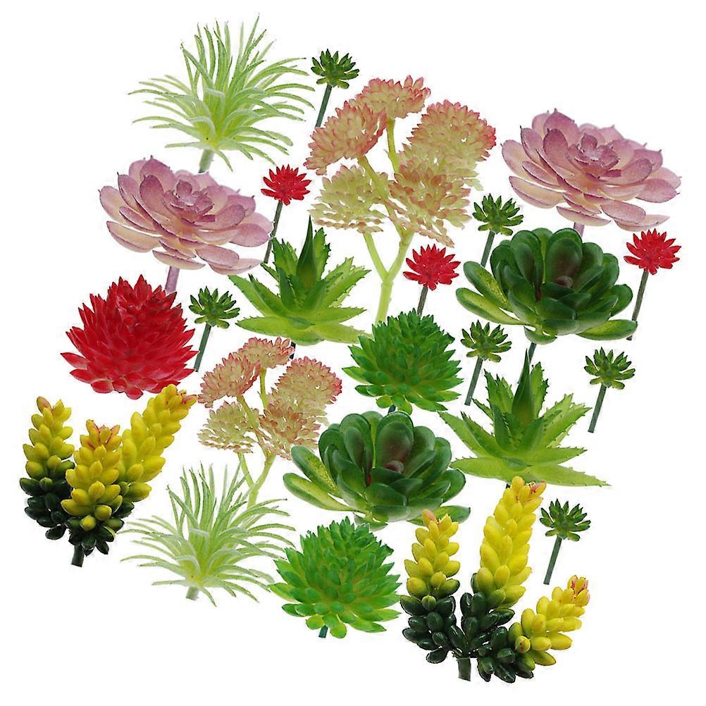 Hanging Succulent Simulated Succulents Indoor Use Home Beautification Assorted Color 7.00X5.00X5.00CM 24Pack