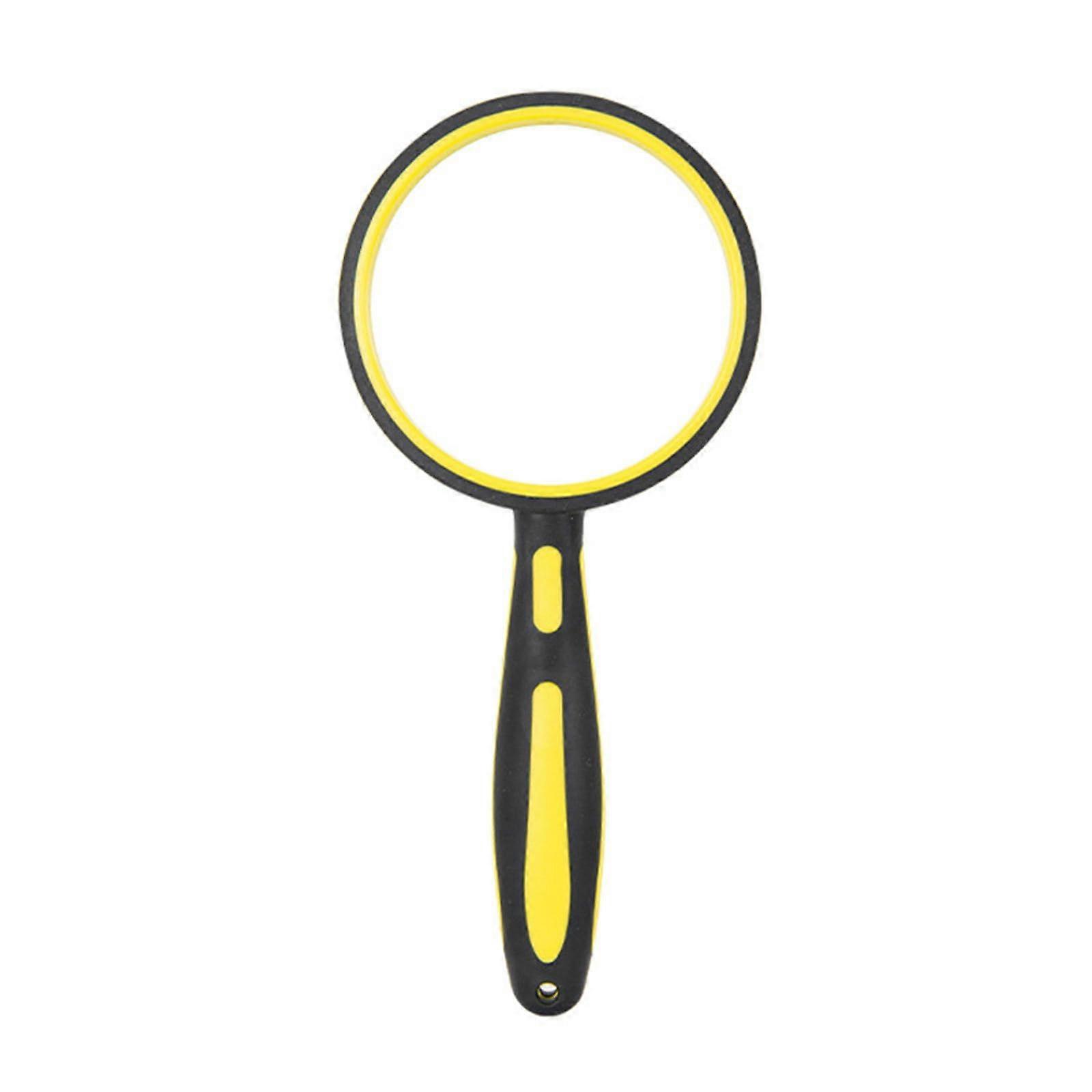 Nonslip Rubber Handle 510X Handheld Magnifier 85mm Yellow With 510X Magnification And Nonslip Grip