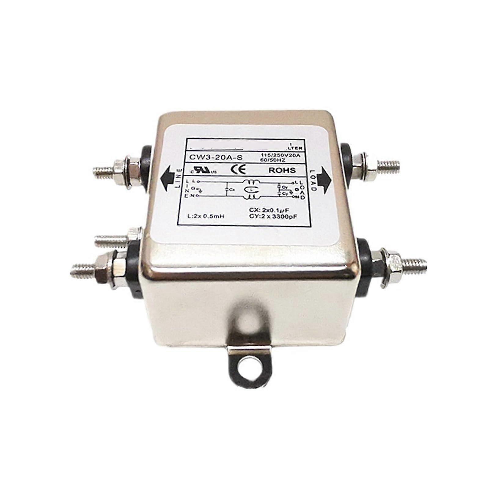Power Filter CW320AST 20A CW320AT SinglePhase Audio Filter (CW320AS 20A Screw) CW320AS 20A Screw