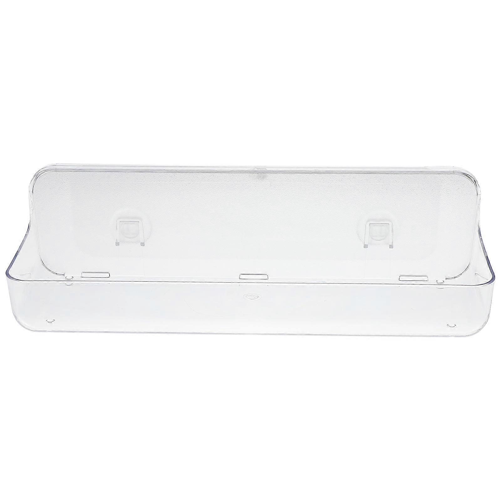 Adhesive Bathroom Shelf Storage Box Modern Practical Style Toilet Storage Organizer 32x10x9 Cm No Punch Installation 1 Set