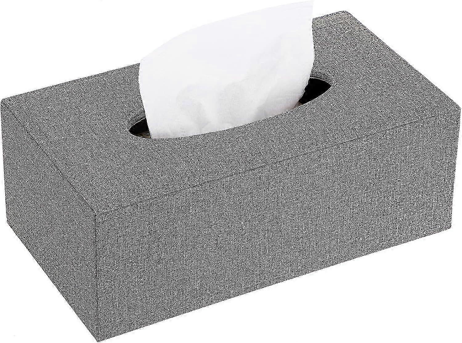 Rectangular Tissue Paper Holder for Home or Office Napkin Holder Cover Case (Grey)
