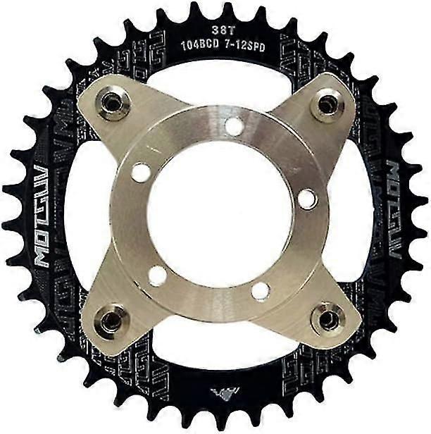 104 BCD 32T Black Narrow Wide Chainring with Chain Ring, Mid Drive Motor Adapter for Road Bikes, MTB