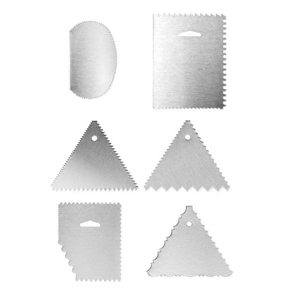 Professional Set Of Stainless Steel Cake Scrapers, Multi-edge Design For Versatile Cake Decorating