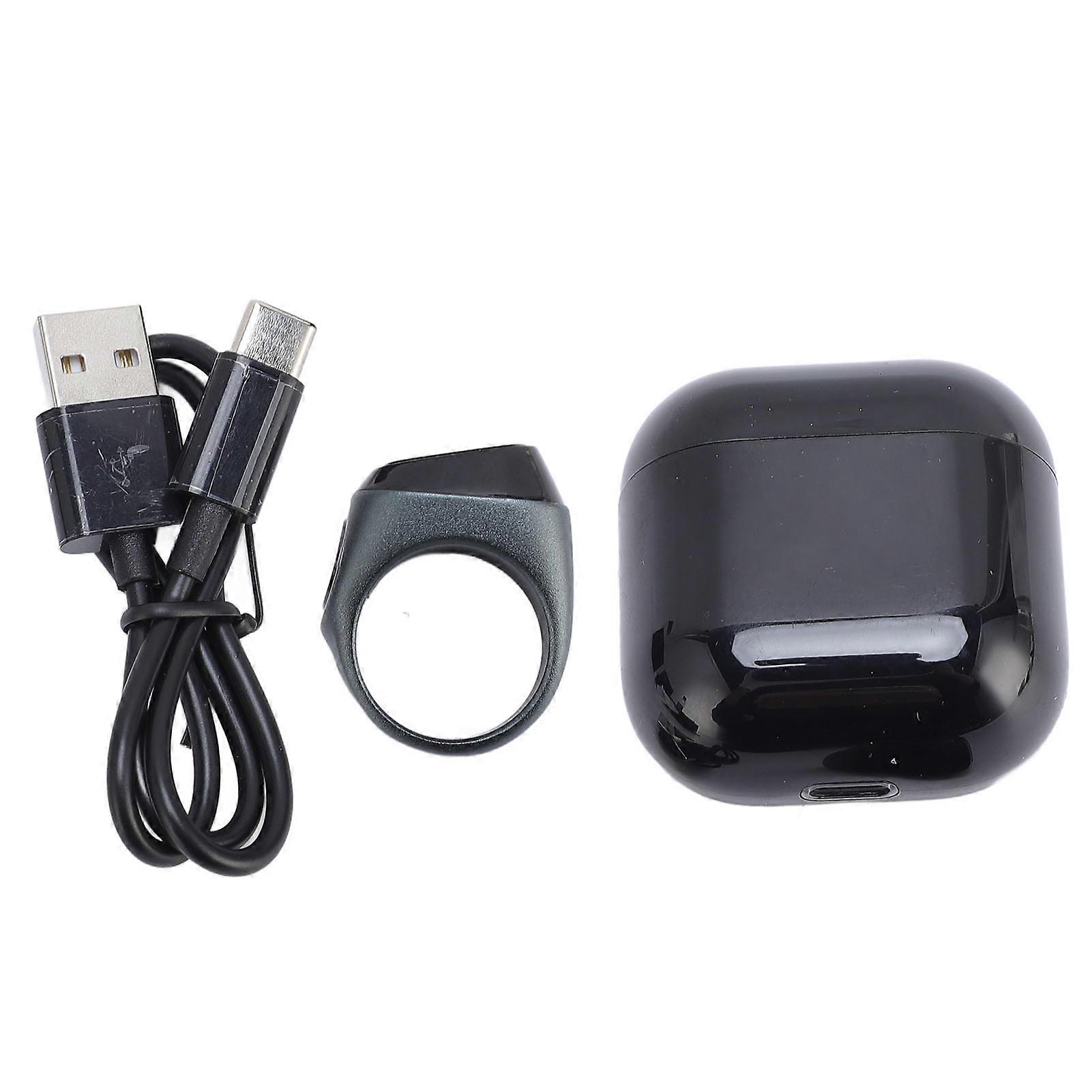 Smart Bluetooth Ring with Step Counter and OLED Display, Bluetooth 5.1, Graphite Color