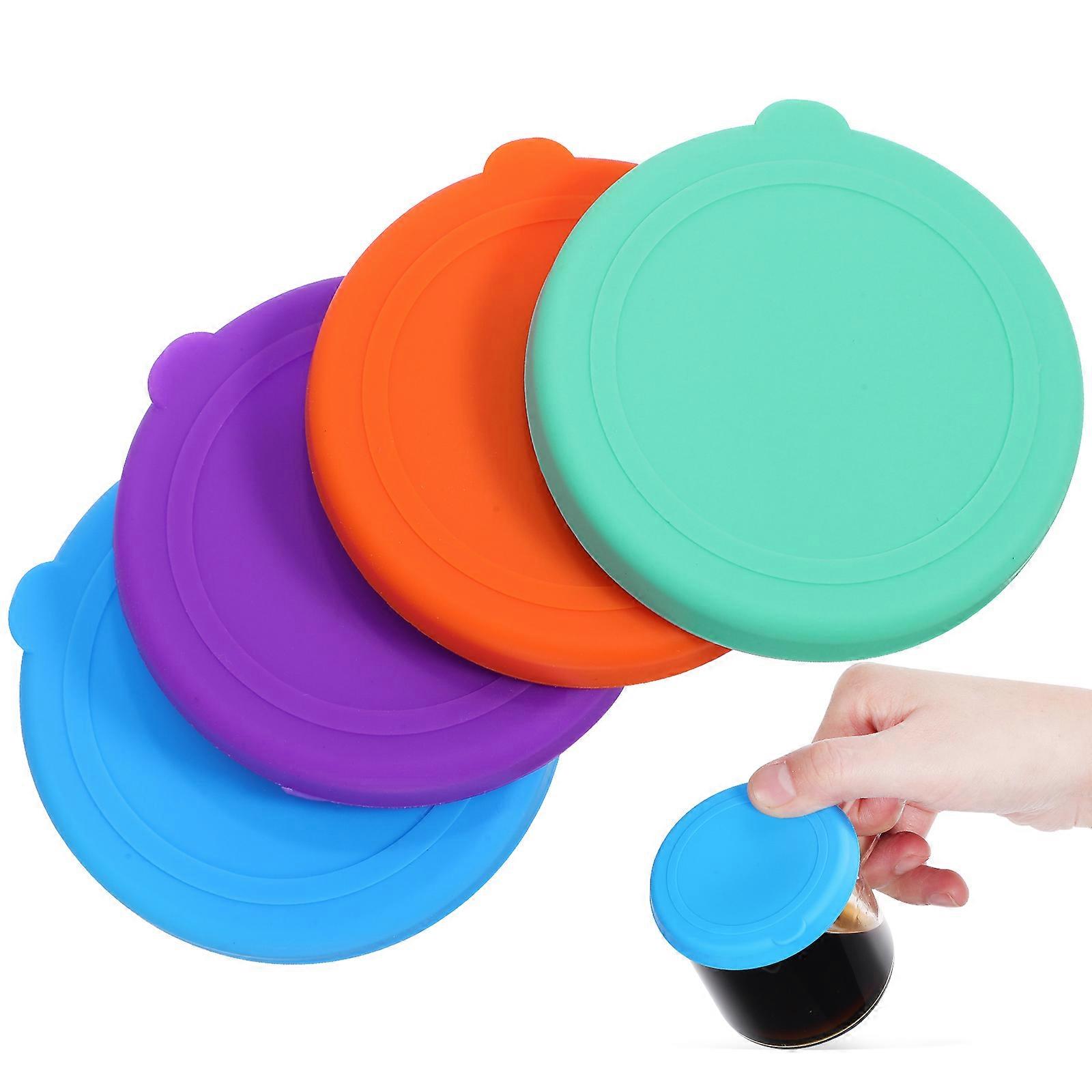 4pcs Silicone Bowl Lid Replacement Food Storage Can Covers Reusable Container Lids