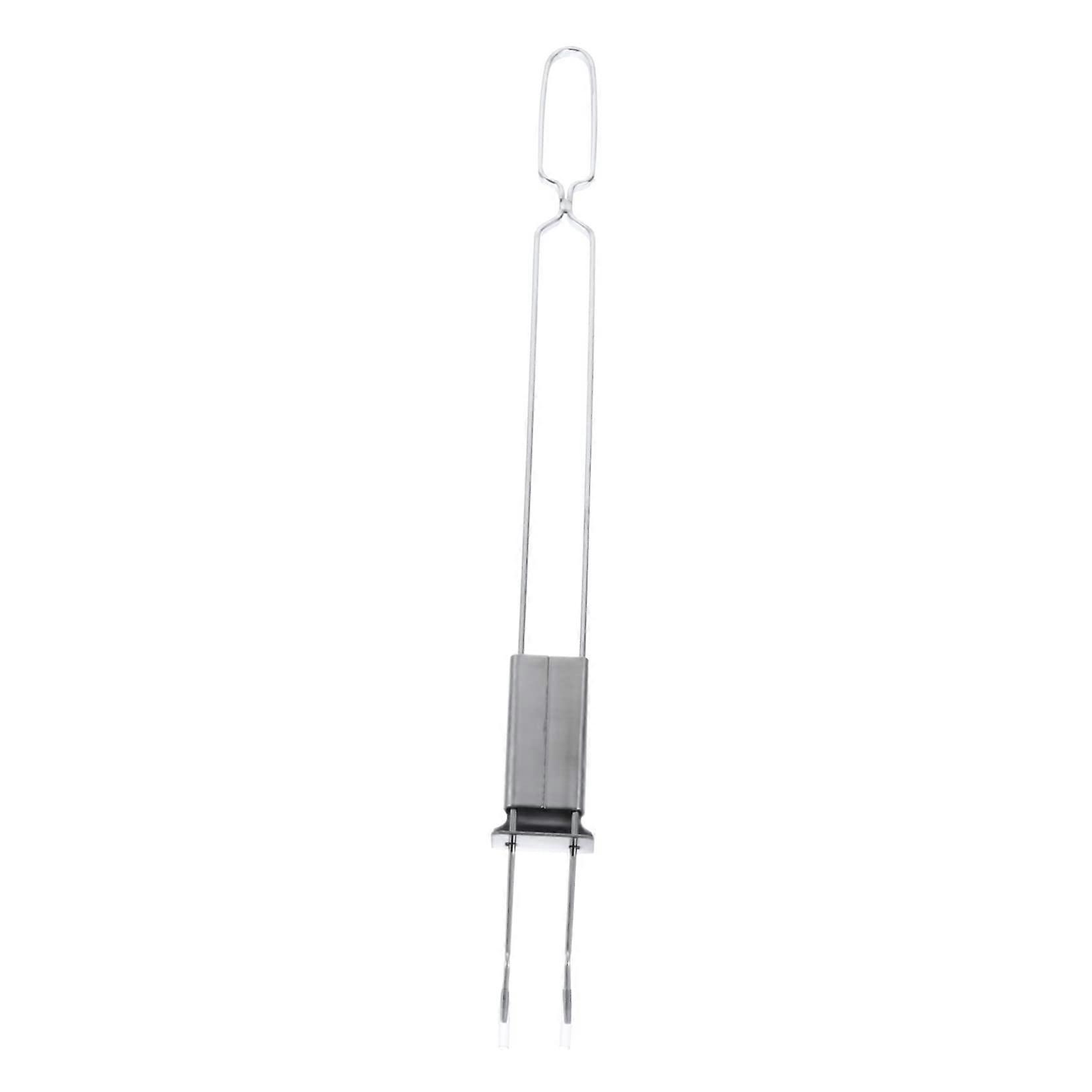 BBQ U-Shaped Grill Fork for Meat and Vegetables, Stainless Steel, Durable Camping and Backyard Grilling Accessory