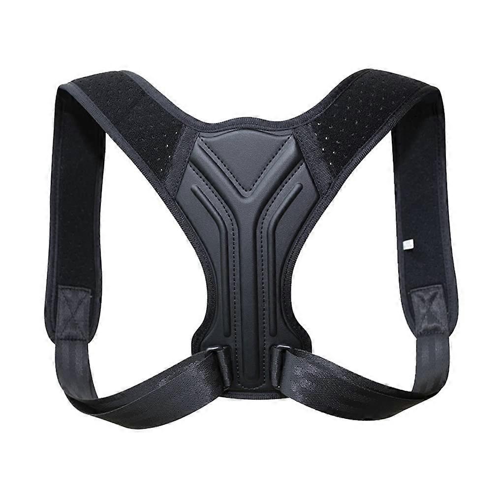 Posture Corrector Adjustable Back Support For Upper Shoulder Relief Spine Corset Black Size L Made In China