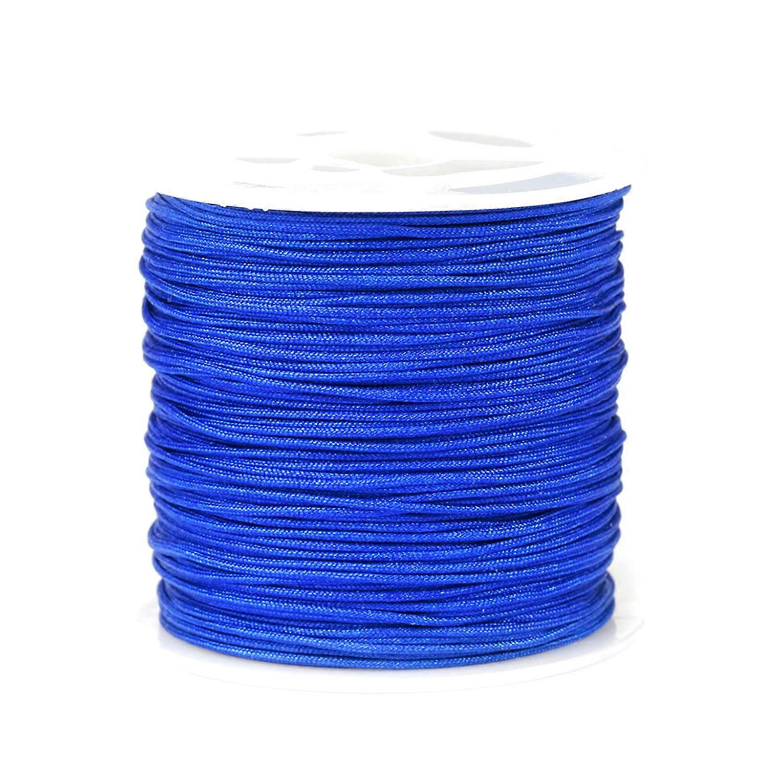 1 roll 0.8 mm 49 meters knotting cord beading thread colorful craft cord wire rope cord for bracelets royal blue