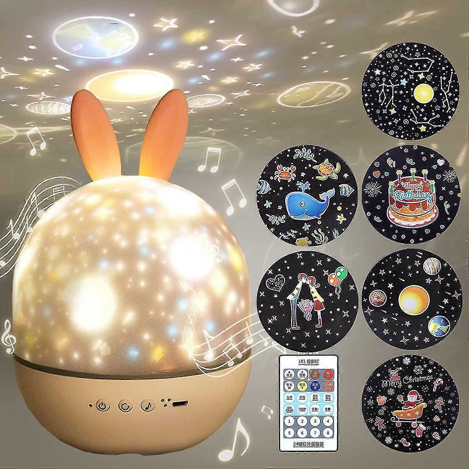 Starry night light projector for children with remote control