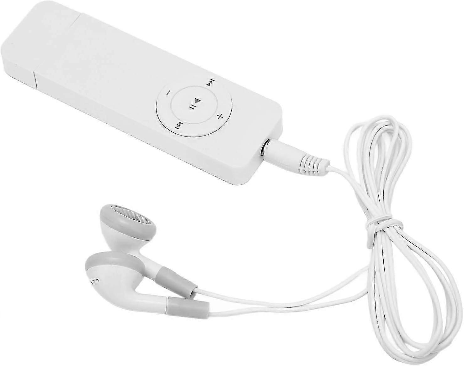 (White)MP3 Player, Student USB MP3 Player Children's MP3 Player Walkman Lossless Insert Memory Card Expandable up to 64GB Not Included, Suitable for
